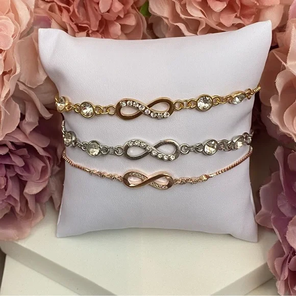 Glam Crystal Infinity Bracelet - Picture 5 of 16